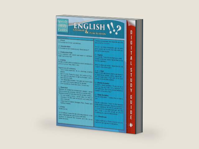 English Grammar & Punctuation (Speedy Study Guides) by Speedy Publishing | barcode:9781633839977 | source:'9781633839977-right-three-quarter.jpg