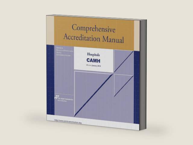 2018 Comprehensive Accreditation Manual for Hospitals (CAMH) by Joint Commission Resources | barcode:9781635850062 | source:'9781635850062-right-three-quarter.jpg