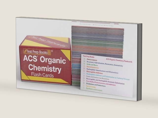 ACS Organic Chemistry Study Cards 2026-2027: ACS Organic Chemistry Exam Review and Practice Test Questions [Full Color Cards] by Test Prep Books | barcode:9781637751350 | source:'9781637751350-right-three-quarter.jpg