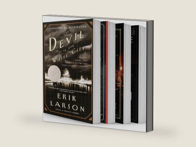 The Best-Selling Series, 4 Books Collection Set.The Devil in the White City, The Splendid and the Vile, In the Garden of Beasts, Dead Wake by Erik Larson by Erik Larson | barcode:9781637993712 | source:'9781637993712-right-three-quarter.jpg