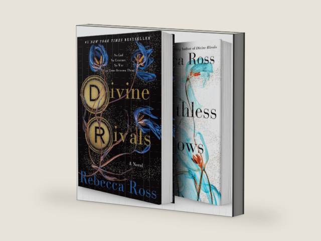 Letters of Enchantment Series, Collection Set 2 Books, by Rebecca Ross - Hardcover, Divine Rivals, Ruthless Vows by Rebecca Ross | barcode:9781637996133 | source:'9781637996133-right-three-quarter.jpg