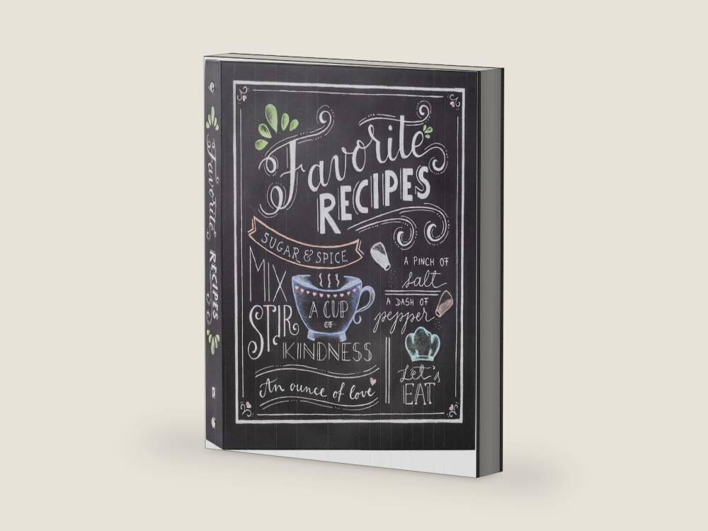 Deluxe Recipe Binder - Favorite Recipes (Chalkboard) - Write In Your Own Recipes by New Seasons | barcode:9781640300170 | source:'9781640300170-right-three-quarter.jpg