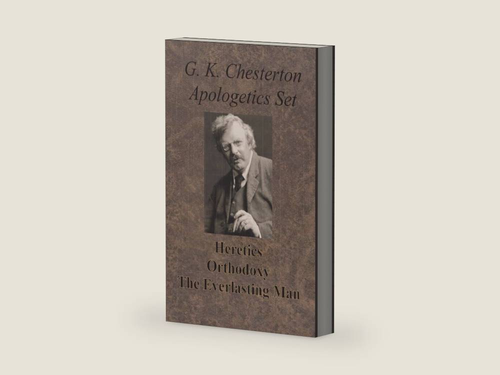 Chesterton Apologetics Set - Heretics, Orthodoxy, and The Everlasting Man by G K Chesterton | barcode:9781640322592 | source:'9781640322592-right-three-quarter.jpg