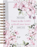 Christian Art Gifts Spiral Journal: Trust In The Lord - Proverbs 3:5 | Gifts for Women, Hardcover Notebook, Wide Ruled Notebook, Christian Journal, 192 Lined Pages, Floral, Pink (8.4” x 6.4” x 1”) by Christian Art Gifts | barcode:9781642721249 | source:'9781642721249.jpg