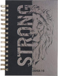 Christian Art Gifts Spiral Journal: Strong - Joshua 1:9 | Men Gifts, Hardcover Notebook, Wide Ruled Notebook, Christian Journal, 192 Lined Pages, Lion, Black/Gray (8.4” x 6.4” x 1”) by Christian Art Gifts | barcode:9781642727227 | source:'9781642727227.jpg