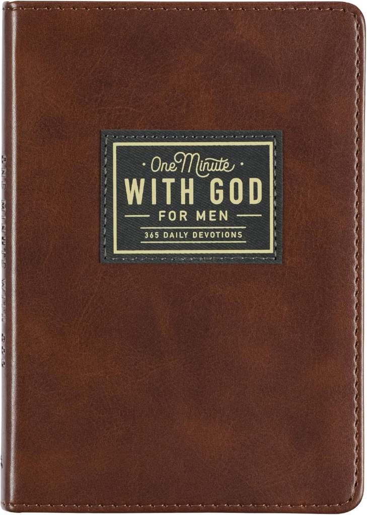One Minute with God for Men 365 Devotions, Brown Faux Leather Flexcover by Ronald A Beers | barcode:9781642728422 | source:'9781642728422.jpg