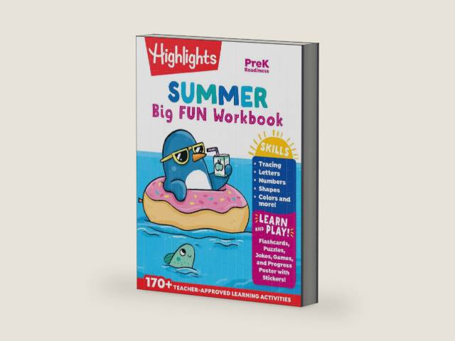 Summer Big Fun Workbook Preschool Readiness: Summer Preschool Learning Activity Book with Letter Tracing, Writing Practice and More for Kids Ages 3-5 (Highlights Summer Learning) by Highlights Learning | barcode:9781644723012 | source:'9781644723012-right-three-quarter.jpg