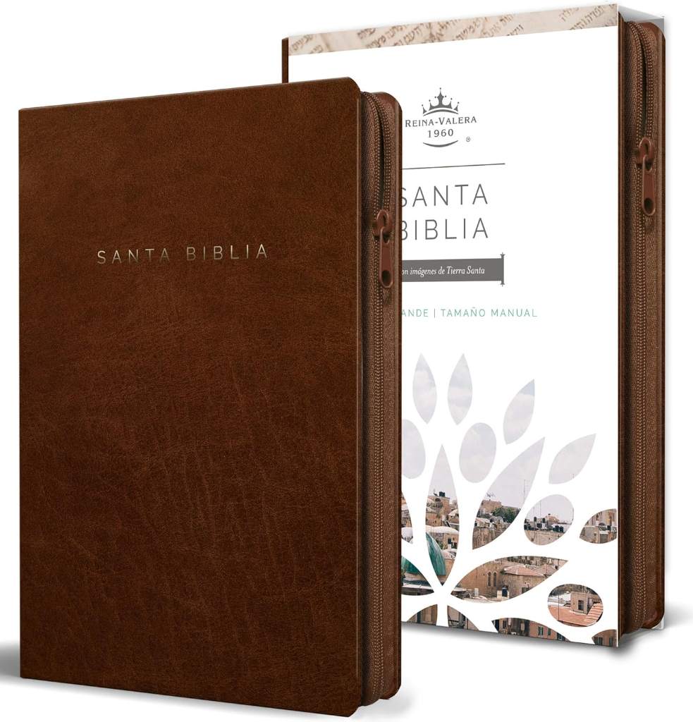 Biblia Reina Valera 1960 letra grande. Símil piel canela, cremallera, tamaño manual / Spanish Bible RVR 1960. Handy Size, Large Print, Leathersoft, Brown Zip (Spanish Edition) by Reina Valera Revisada 1960 | barcode:9781644732175 | source:'9781644732175.jpg