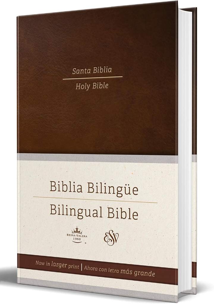 Biblia Bilingüe Reina Valera 1960/ ESV Spanish/English Parallel Bible (English and Spanish Edition): Brown Hardcover by Reina Valera Revisada 1960 | barcode:9781644734025 | source:'9781644734025.jpg