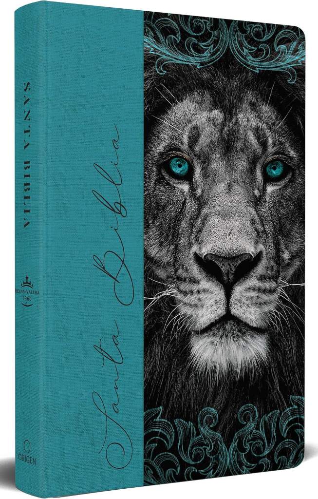 Biblia RVR 1960 letra grande, tamaño manual, tapa dura de tela León aguamarina / Spanish Bible RVR 1960 Handy Size Large Print Hardcover Cloth Lion Aquamarin (Spanish Edition) by Reina Valera Revisada 1960 | barcode:9781644737767 | source:'9781644737767.jpg