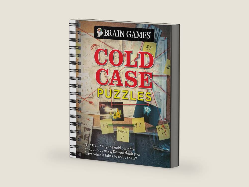 Brain Games - Cold Case Puzzles by Publications International Ltd. | barcode:9781645580607 | source:'9781645580607-right-three-quarter.jpg