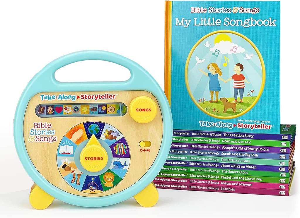 Bible Stories and Songs Interactive Electronic Take Along Storyteller with 11 Books (Little Sunbeams) by Carmen Crowe | barcode:9781646380862 | source:'9781646380862.jpg