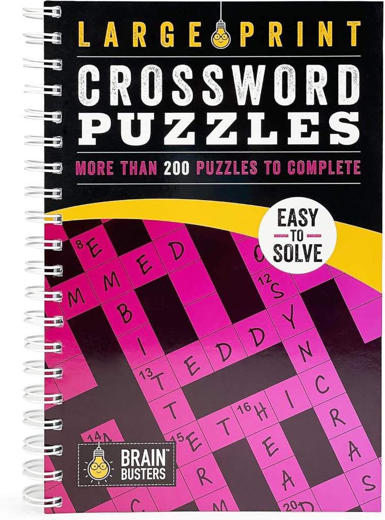Large Print Crossword Puzzles Volume 2: 200+ Puzzles for Adults - Includes Spiral Bound / Lay Flat Design and Large to Extra-Large Font for Easy Reading (Brain Busters) by Parragon | barcode:9781646389179 | source:'9781646389179.jpg