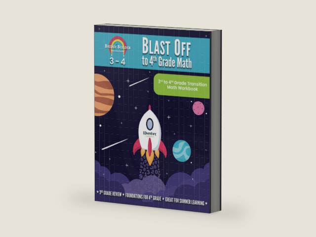 Blast Off to 4th Grade Math: 3rd to 4th Grade Transition Math Workbook (Bridge Builder Learning Series) by EDventure Learning | barcode:9781648240409 | source:'9781648240409-right-three-quarter.jpg