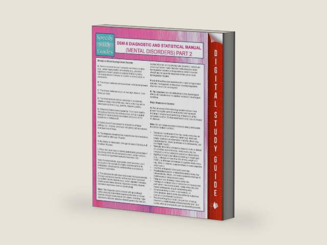 DSM-5 Diagnostic and Statistical Manual (Mental Disorders) Part 2: (Speedy Study Guides) by Speedy Publishing | barcode:9781681458960 | source:'9781681458960-right-three-quarter.jpg