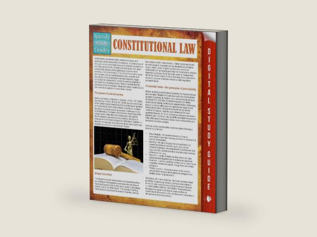 Constitutional Law (Speedy Study Guides) by Speedy Publishing | barcode:9781681458991 | source:'9781681458991-right-three-quarter.jpg