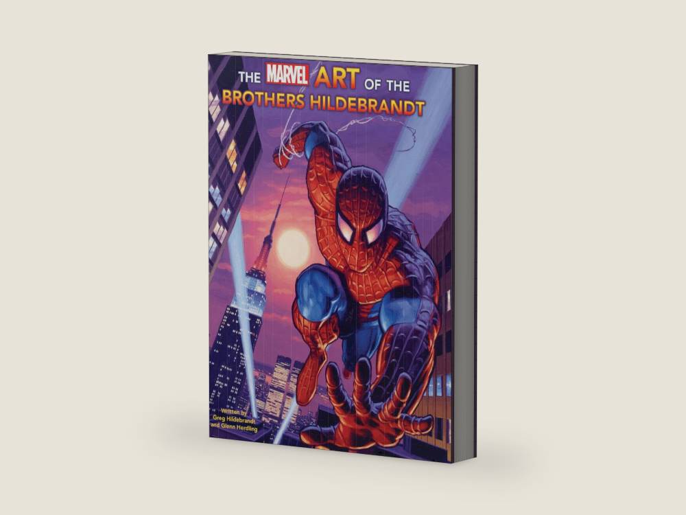 The Marvel Art of the Brothers Hildebrandt by Greg Hildebrandt | barcode:9781684057481 | source:'9781684057481-right-three-quarter.jpg