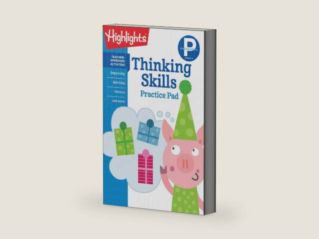 Preschool Thinking Skills (Highlights Learn on the Go Practice Pads) by Highlights Learning | barcode:9781684376575 | source:'9781684376575-right-three-quarter.jpg