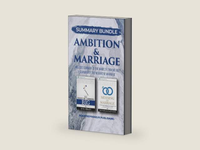 Summary Bundle: Ambition & Marriage - Readtrepreneur Publishing: Includes Summary of The Magic of Thinking Big & Summary of The Meaning of Marriage by Readtrepreneur Publishing | barcode:9781690402138 | source:'9781690402138-right-three-quarter.jpg