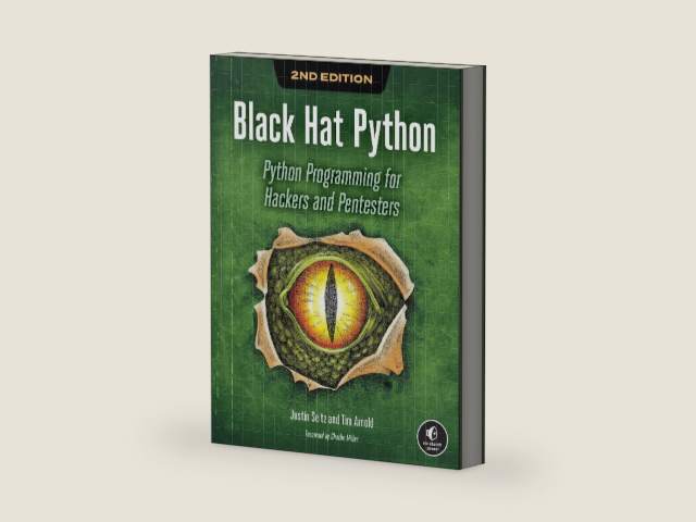 Black Hat Python, 2nd Edition: Python Programming for Hackers and Pentesters by Justin Seitz | barcode:9781718501126 | source:'9781718501126-right-three-quarter.jpg