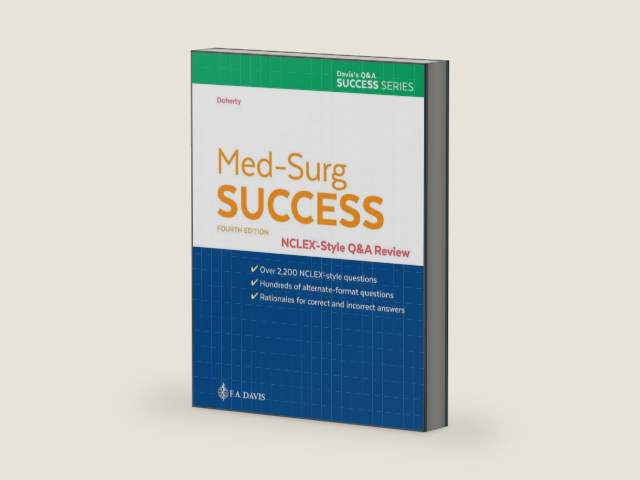 Med-Surg Success: NCLEX-Style Q&A Review by Christi D. Doherty DNP MSN RNC-OB CNE CHSE | barcode:9781719640534 | source:'9781719640534-right-three-quarter.jpg