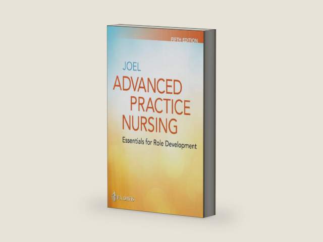 Advanced Practice Nursing: Essentials for Role Development, 5e by Lucille Joel | barcode:9781719642798 | source:'9781719642798-right-three-quarter.jpg