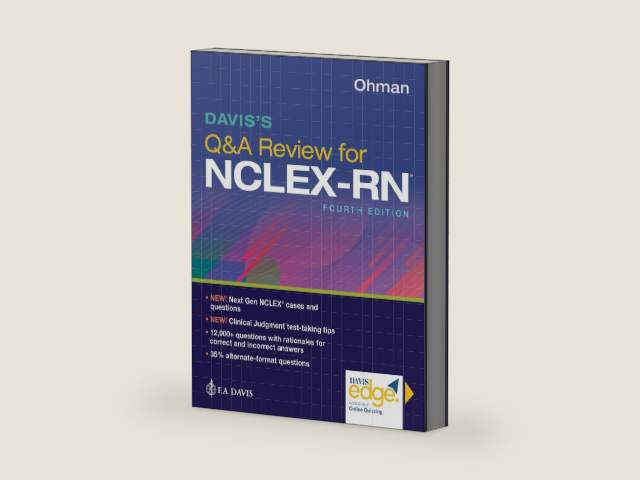 Davis's Q&A Review for NCLEX-RN® by Kathleen A. Ohman | barcode:9781719644730 | source:'9781719644730-right-three-quarter.jpg