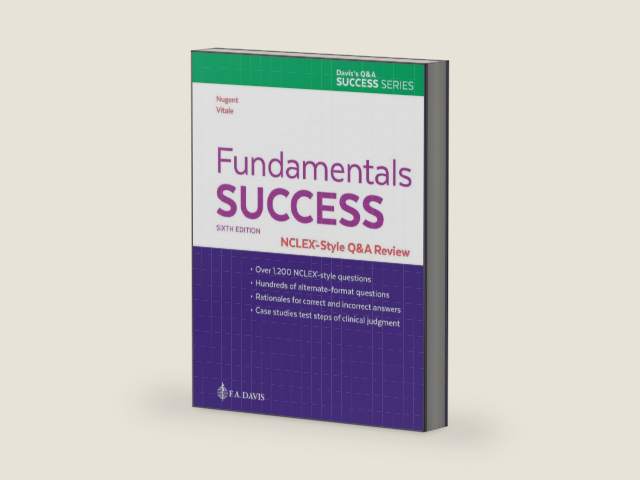 Fundamentals Success: NCLEX®-Style Q&A Review by Patricia M. Nugent | barcode:9781719646840 | source:'9781719646840-right-three-quarter.jpg