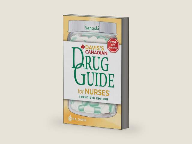 Davis's Canadian Drug Guide for Nurses by Cynthia A. Sanoski | barcode:9781719653893 | source:'9781719653893-right-three-quarter.jpg