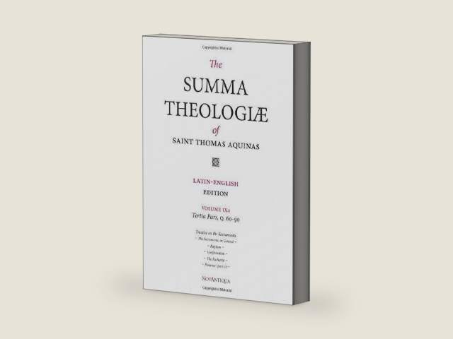 The Summa Theologiae of Saint Thomas Aquinas: Latin-English Edition, Tertia Pars, Q. 60-90, Volume IXa (NovAntiqua Summa Theologiae of Saint Thomas Aquinas) by St. Thomas Aquinas | barcode:9781727160727 | source:'9781727160727-right-three-quarter.jpg