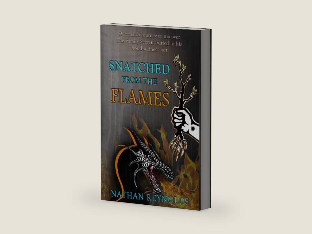 Snatched from the flames: One man's journey to uncover The Family Secrets buried in his blood-stained past by Nathan Reynolds | barcode:9781732607804 | source:'9781732607804-right-three-quarter.jpg