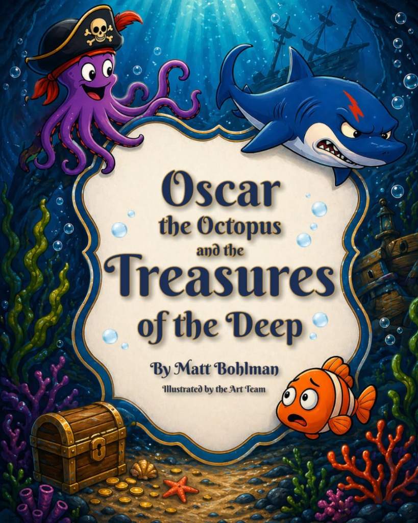 Oscar the Octopus and the Treasures of the Deep by Matt Bohlman | barcode:9781733376525 | source:'9781733376525.jpg