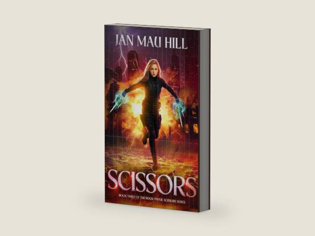 Scissors: Book Three of the Rock, Paper, Scissors Series by Jan Mau Hill | barcode:9781736672440 | source:'9781736672440-right-three-quarter.jpg