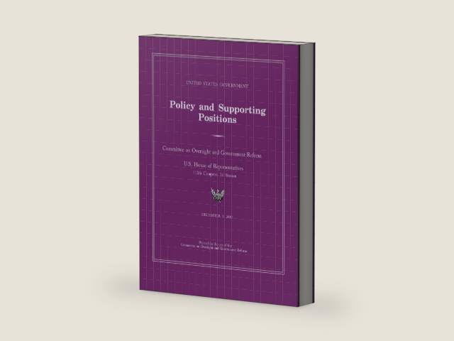 United States Government Policy and Supporting Positions 2012 (Plum Book). Large Format Desk Reference Edition. by Cmttee Oversight & Government Reform | barcode:9781782662693 | source:'9781782662693-right-three-quarter.jpg