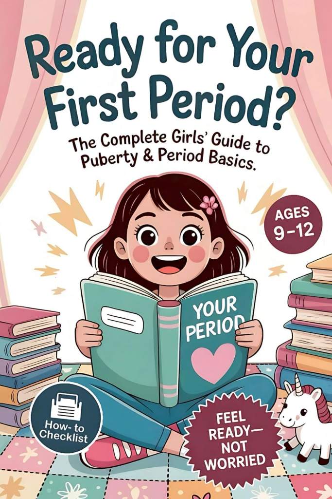 Ready For Your First Period?: The Complete Girls’ Guide to Puberty & Period Basics—Simple Steps, Supplies & a Day-One Plan (Ages 9–12) by Serena Lark | barcode:9781787934801 | source:'9781787934801.jpg