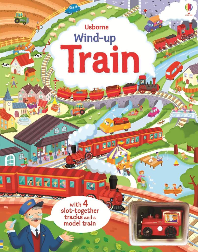 Wind-up Train: A Toy and Book Combo with a Steam Train Adventure Through Cities, Mountains, and Rivers, and a Visit to a Train Museum by Fiona Watt | barcode:9781805318859 | source:'9781805318859.jpg