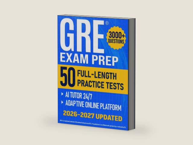 Gre Exam Prep: A Results-First Study Guide to Ace the New GRE & Get Your Best Score | Includes Access to Adaptive Learning Platform for Real Exam Conditions. 5,000+ Questions & 50 Full-Length Tests by Grant Foster | barcode:9781805563181 | source:'9781805563181-right-three-quarter.jpg