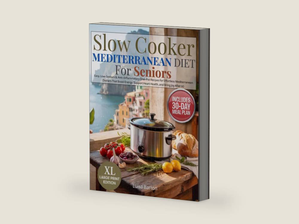Slow Cooker Mediterranean Diet for Seniors: Easy, Low-Sodium & Anti-Inflammatory One-Pot Recipes for Effortless Mediterranean Dinners That Boost Energy, Support Heart Health, and Bring Joy After 60 by SC PP | barcode:9781805565673 | source:'9781805565673-right-three-quarter.jpg