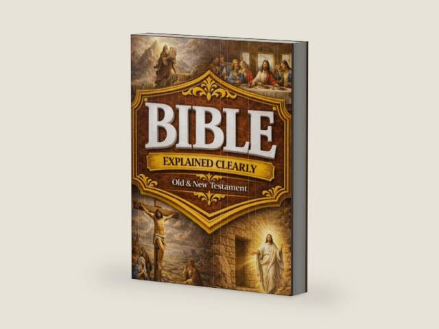 The Bible Explained Clearly - Old & New Testament: A Practical 10-Minute Daily Guide to Following God’s Word Without Feeling Lost, Seeing the Big Picture, and Letting Its Truth Shape Your Daily Life by Elias Bellamy | barcode:9781805569855 | source:'9781805569855-right-three-quarter.jpg