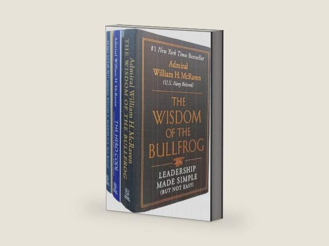 Make Your Bed Collection by Admiral William H. McRaven 3 Book Set (Make Your Bed, The Hero Code and The Wisdom of the Bullfrog) by Admiral William H. McRaven | barcode:9781806158478 | source:'9781806158478-right-three-quarter.jpg