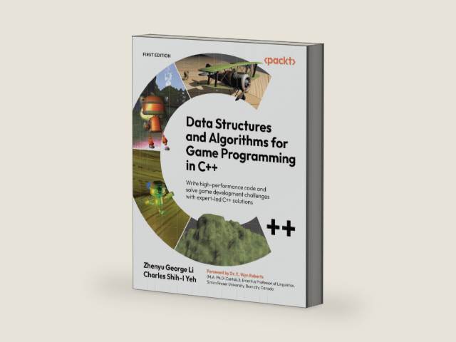 Data Structures and Algorithms for Game Programming in C++: Write high-performance code and solve game development challenges with expert-led C++ solutions by Zhenyu George Li | barcode:9781835889879 | source:'9781835889879-right-three-quarter.jpg