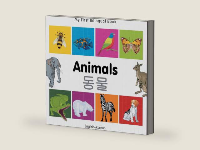 My First Bilingual Book–Animals (English–Korean) by Milet Publishing | barcode:9781840596151 | source:'9781840596151-right-three-quarter.jpg