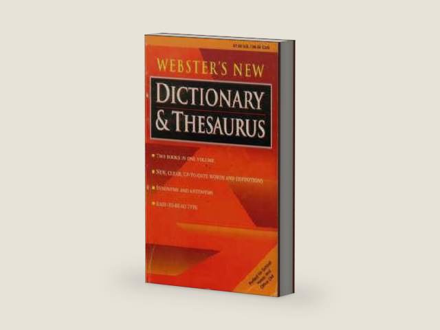 Webster's new dictionary & thesaurus by Unknown | barcode:9781885286086 | source:'9781885286086-right-three-quarter.jpg