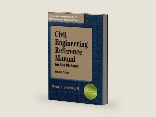 Civil Engineering Reference Manual for the Pe Exam (Civil Engineering Reference Manual, 7th Ed) by Michael R. Lindeburg | barcode:9781888577402 | source:'9781888577402-right-three-quarter.jpg