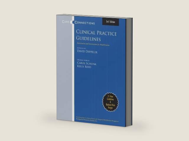 Clinical Practice Guidelines: Examination and Intervention for Rehabilitation by Carol Schunk | barcode:9781888629095 | source:'9781888629095-right-three-quarter.jpg