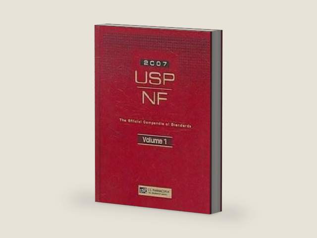 USP NF 2007 with Suppliment (United States Pharmacopeia/National Formulary) by US Pharmacopeia | barcode:9781889788470 | source:'9781889788470-right-three-quarter.jpg
