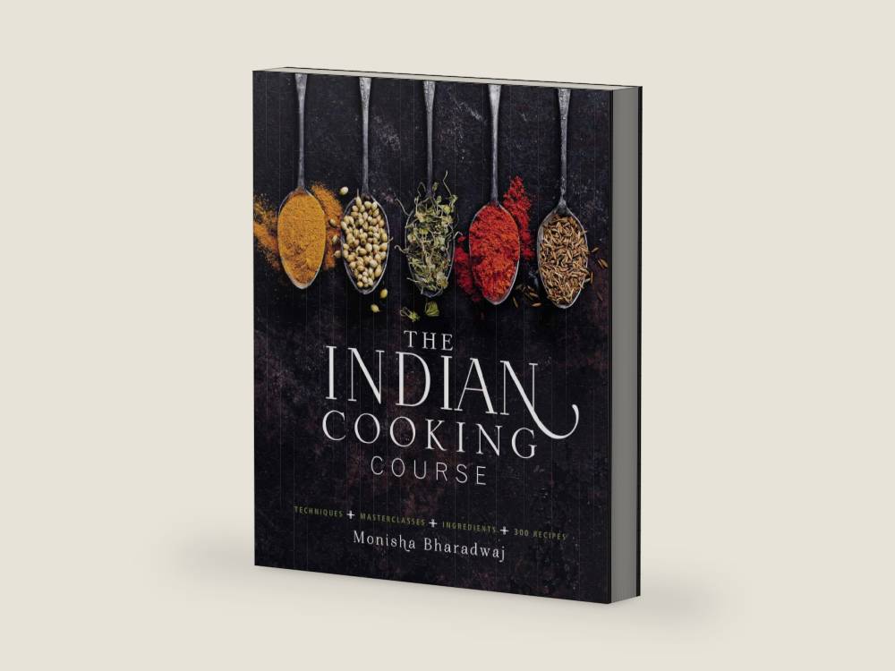 The Indian Cooking Course: Techniques - Masterclasses - Ingredients - 300 Recipes by Monisha Bharadwaj | barcode:9781909487468 | source:'9781909487468-right-three-quarter.jpg