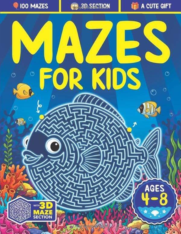 Mazes For Kids Ages 4-8: Maze Activity Book | 4-6, 6-8 | Games, Puzzles and Problem-Solving for Children (Maze Books for Kids) by Splendid Youth | barcode:9781914329241 | source:'9781914329241.jpg