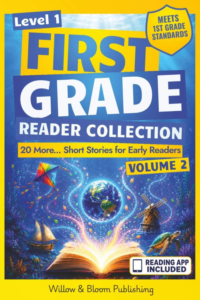 First Grade Reader Collection: Level 1 Volume 2: 20 More Fiction and Nonfiction Short Stories for Early Readers to Build Confidence, Grow Vocabulary, and Improve Reading Fluency by Rebecca Whitlock | barcode:9781918686104 | source:'9781918686104.jpg