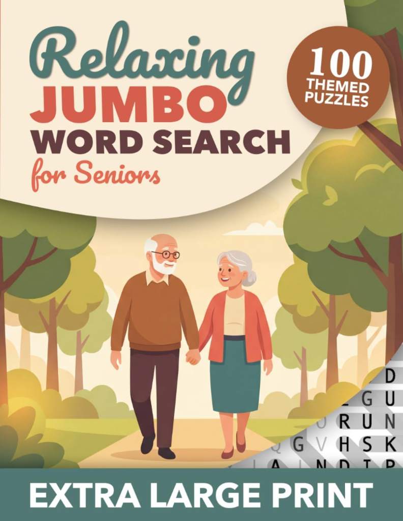 Relaxing Jumbo Word Search for Seniors - Extra Large Print: 100 Easy to See Puzzles for Older Adults by Martin Littlewolf | barcode:9781919221120 | source:'9781919221120.jpg